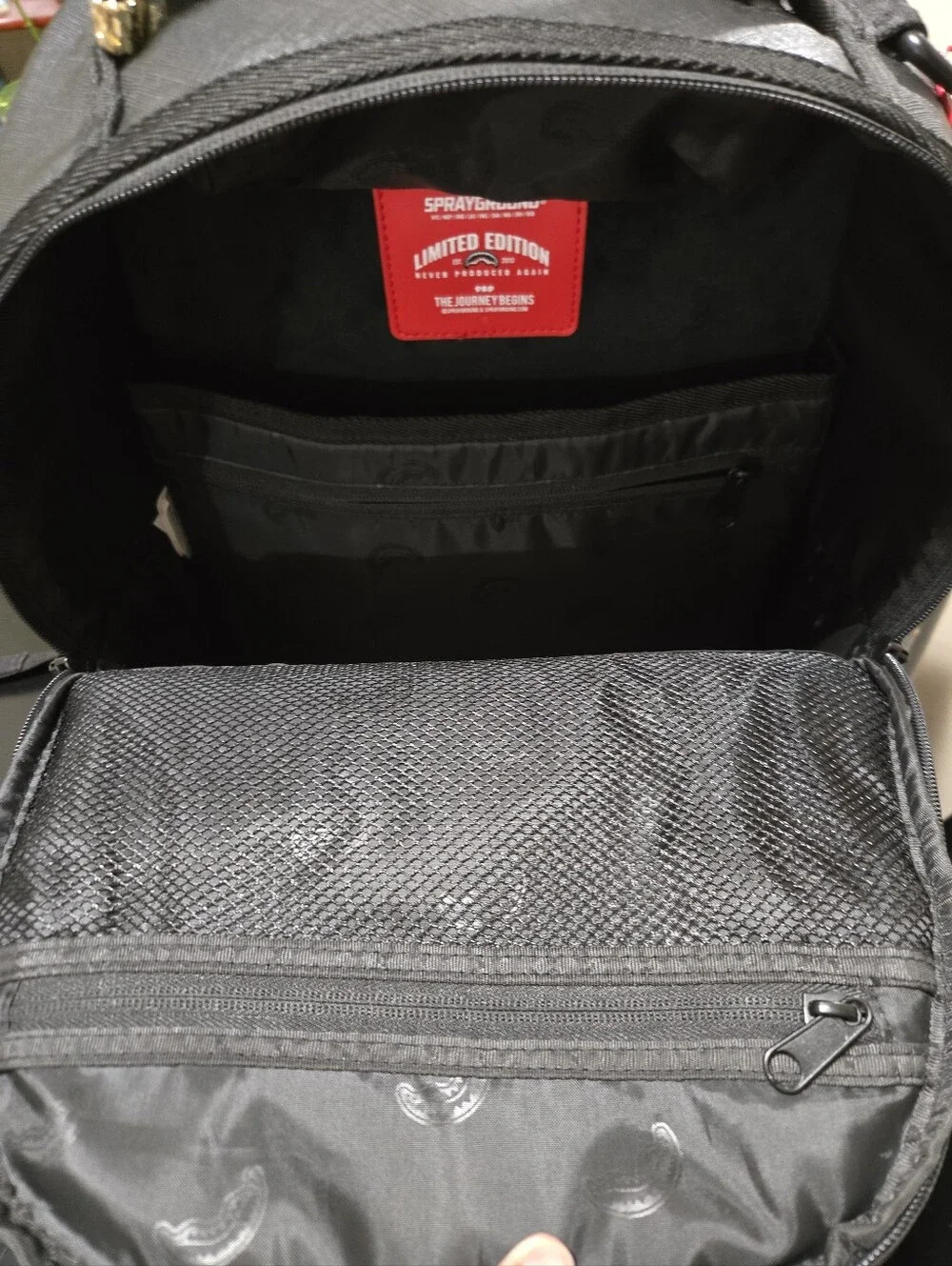 Sprayground Drip Gold Shark Backpack